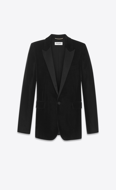 Tube tuxedo jacket in velours Saint Laurent
